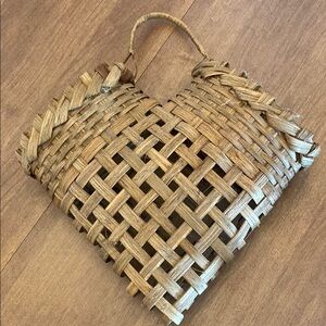 Cottagecore Heart Shaped  Woven Basket